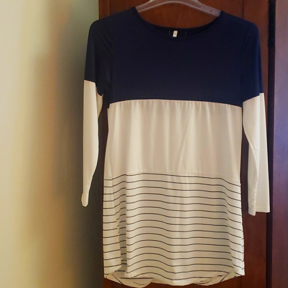 Navy and White Tunic